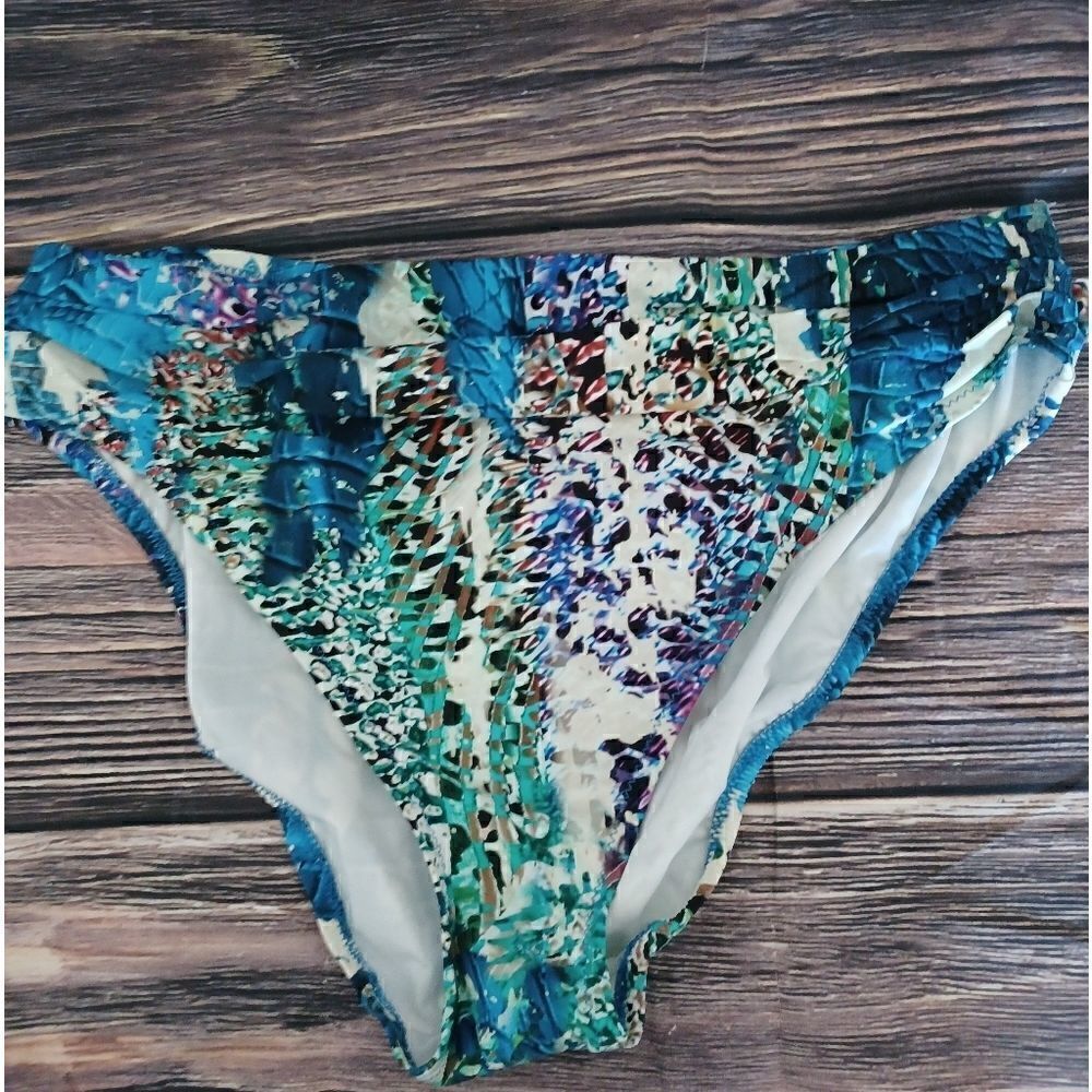 SHAN MULTICOLOR FRENCH BOTTOM SWIMWEAR SIZE 12 NWT